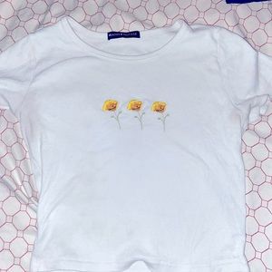 Brandy Melville Flower Crop Top